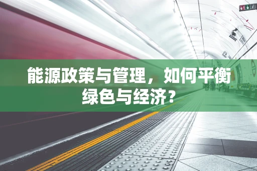能源政策与管理，如何平衡绿色与经济？