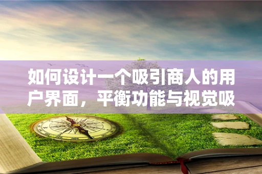 如何设计一个吸引商人的用户界面，平衡功能与视觉吸引力？