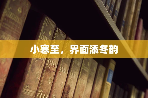 小寒至，界面添冬韵