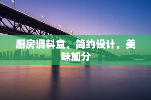厨房调料盒，简约设计，美味加分