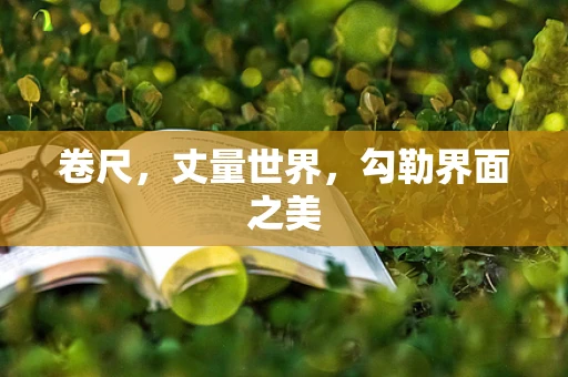 卷尺，丈量世界，勾勒界面之美