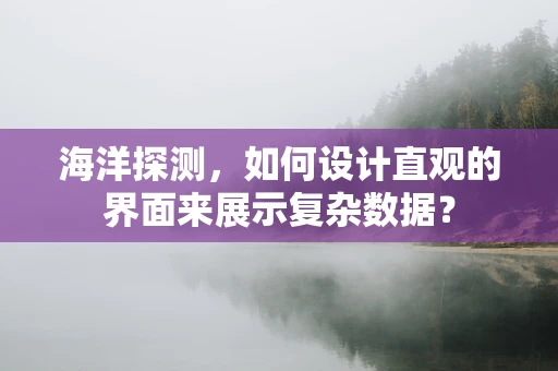 海洋探测，如何设计直观的界面来展示复杂数据？