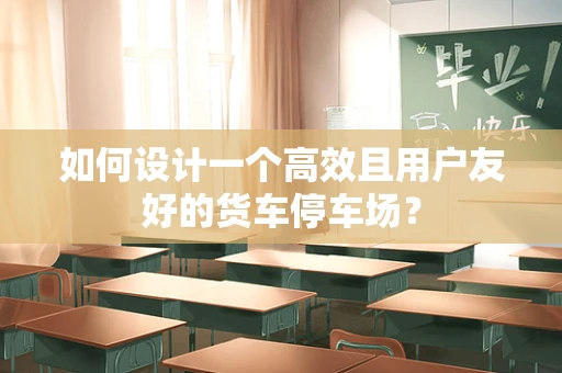 如何设计一个高效且用户友好的货车停车场？