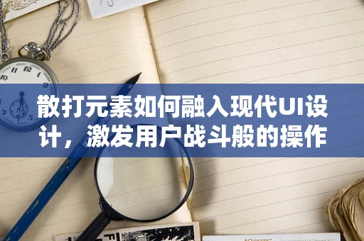 散打元素如何融入现代UI设计，激发用户战斗般的操作体验？