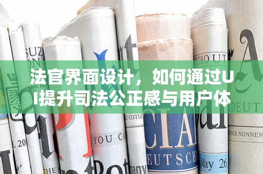 法官界面设计，如何通过UI提升司法公正感与用户体验？