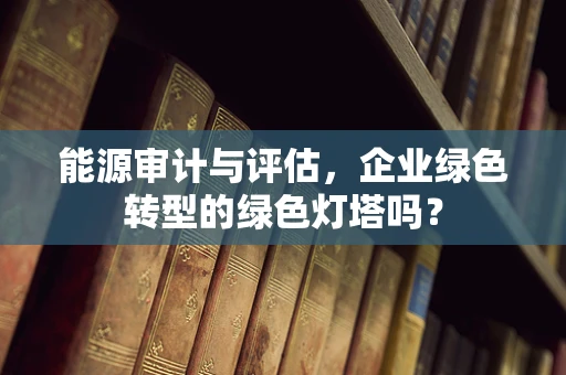 能源审计与评估，企业绿色转型的绿色灯塔吗？