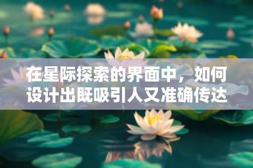 在星际探索的界面中，如何设计出既吸引人又准确传达行星科学知识的UI？