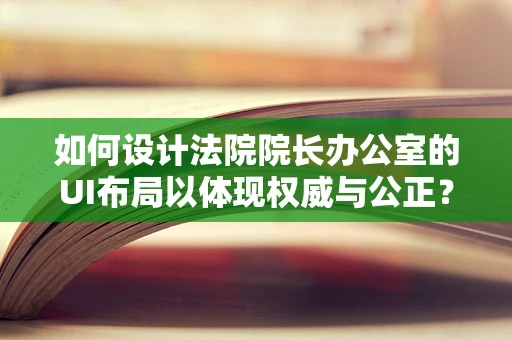 如何设计法院院长办公室的UI布局以体现权威与公正？