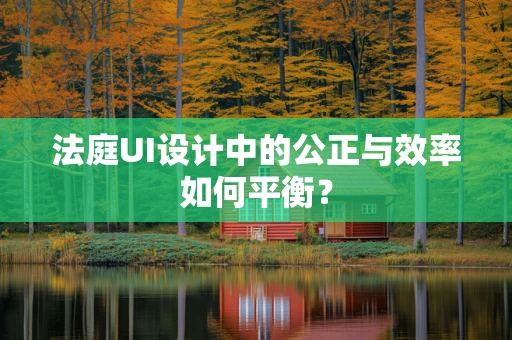 法庭UI设计中的公正与效率如何平衡？