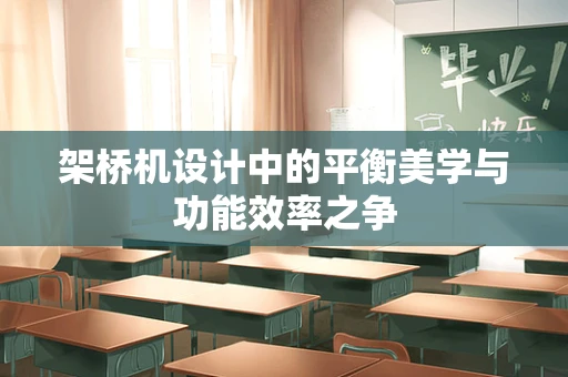 架桥机设计中的平衡美学与功能效率之争