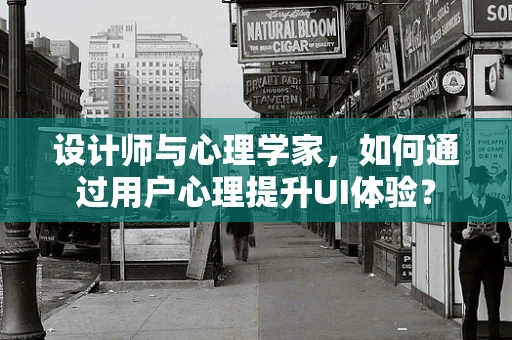 设计师与心理学家，如何通过用户心理提升UI体验？