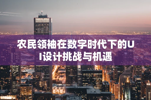 农民领袖在数字时代下的UI设计挑战与机遇