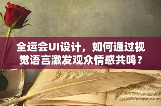 全运会UI设计，如何通过视觉语言激发观众情感共鸣？