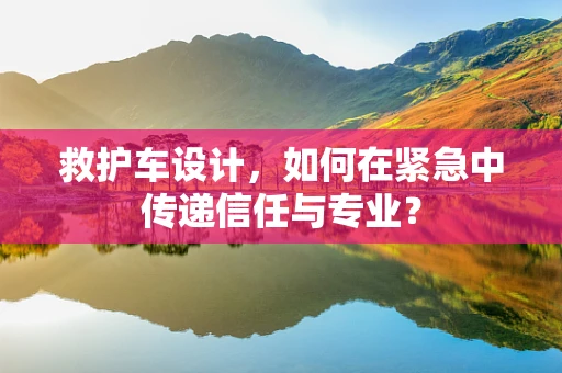 救护车设计，如何在紧急中传递信任与专业？