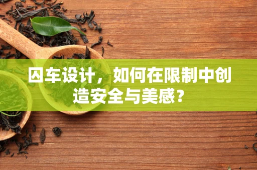 囚车设计，如何在限制中创造安全与美感？