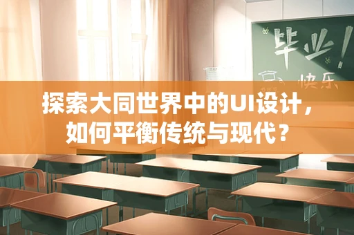 探索大同世界中的UI设计，如何平衡传统与现代？
