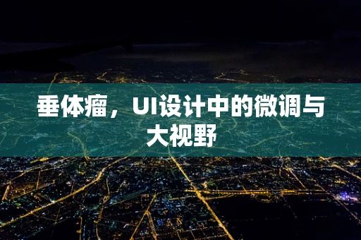 垂体瘤，UI设计中的微调与大视野