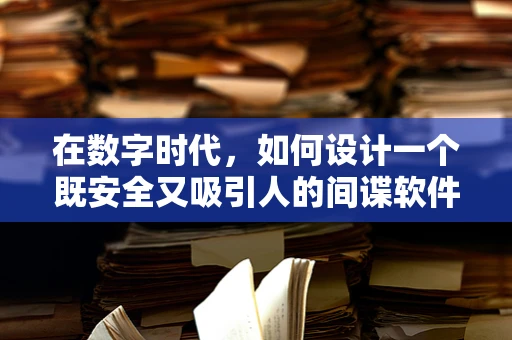 在数字时代，如何设计一个既安全又吸引人的间谍软件界面？