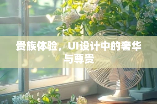 贵族体验，UI设计中的奢华与尊贵