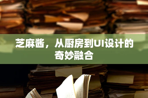 芝麻酱，从厨房到UI设计的奇妙融合
