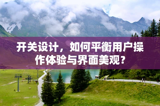 开关设计，如何平衡用户操作体验与界面美观？
