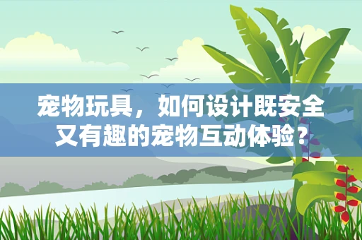 宠物玩具，如何设计既安全又有趣的宠物互动体验？