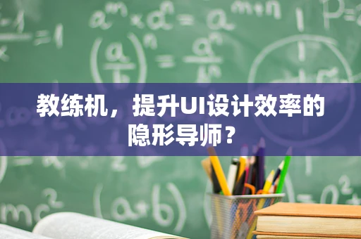 教练机，提升UI设计效率的隐形导师？