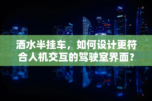 洒水半挂车，如何设计更符合人机交互的驾驶室界面？