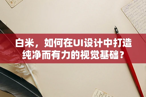 白米，如何在UI设计中打造纯净而有力的视觉基础？