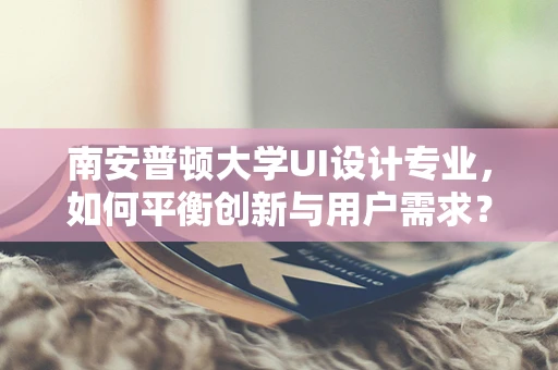 南安普顿大学UI设计专业，如何平衡创新与用户需求？