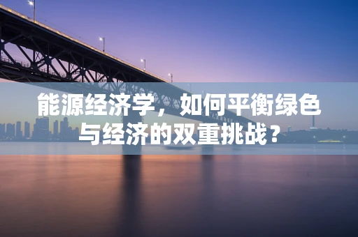 能源经济学，如何平衡绿色与经济的双重挑战？