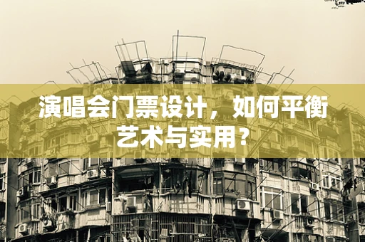 演唱会门票设计，如何平衡艺术与实用？