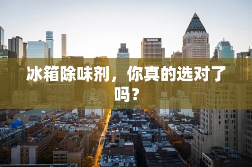 冰箱除味剂，你真的选对了吗？