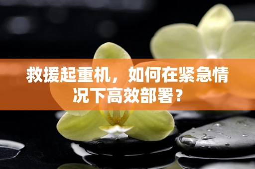 救援起重机，如何在紧急情况下高效部署？
