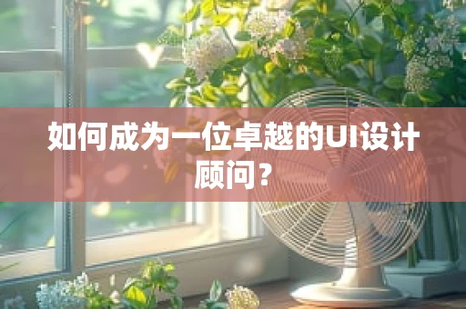 如何成为一位卓越的UI设计顾问？