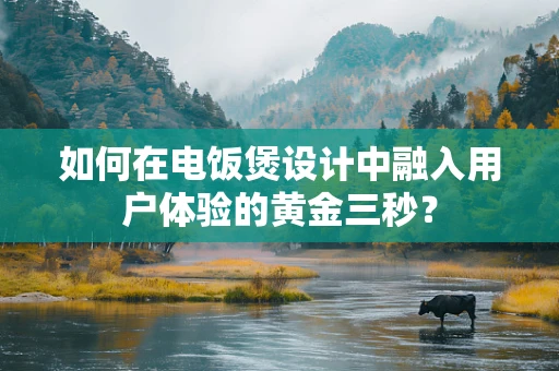 如何在电饭煲设计中融入用户体验的黄金三秒？