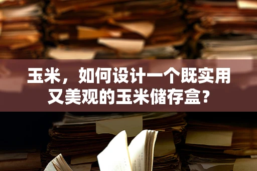 玉米，如何设计一个既实用又美观的玉米储存盒？