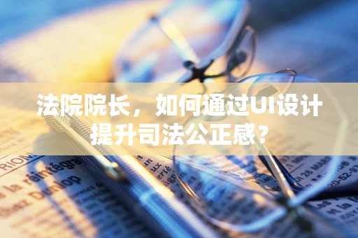 法院院长，如何通过UI设计提升司法公正感？