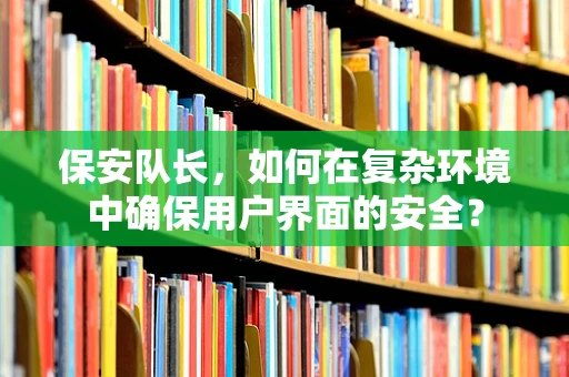 保安队长，如何在复杂环境中确保用户界面的安全？