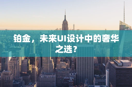 铂金，未来UI设计中的奢华之选？