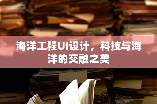 海洋工程UI设计，科技与海洋的交融之美