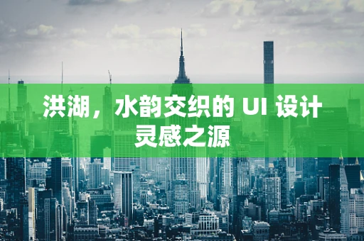 洪湖，水韵交织的 UI 设计灵感之源