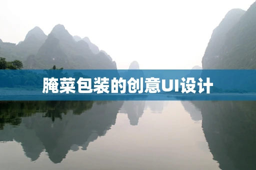 腌菜包装的创意UI设计