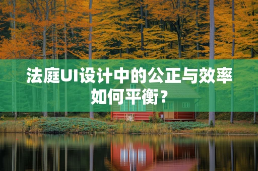 法庭UI设计中的公正与效率如何平衡？