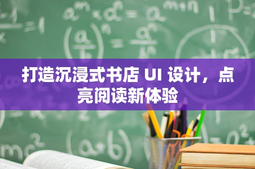打造沉浸式书店 UI 设计，点亮阅读新体验
