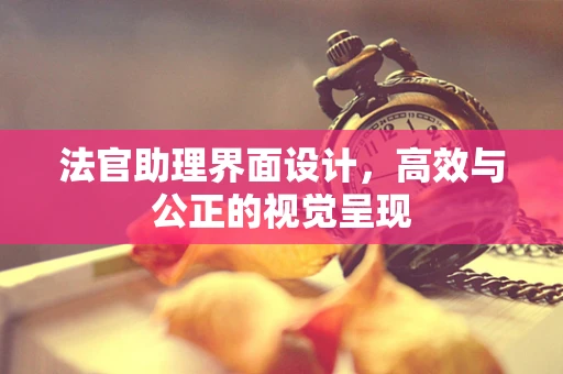法官助理界面设计，高效与公正的视觉呈现