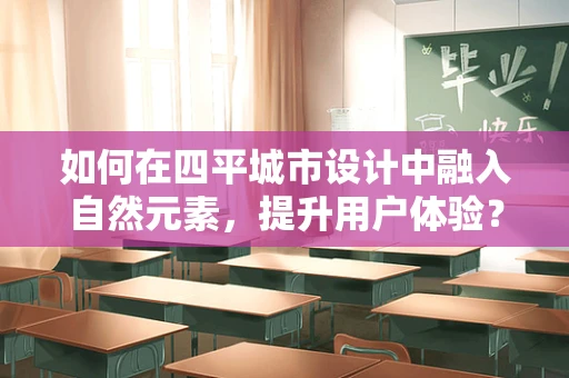 如何在四平城市设计中融入自然元素，提升用户体验？