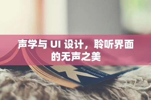 声学与 UI 设计，聆听界面的无声之美