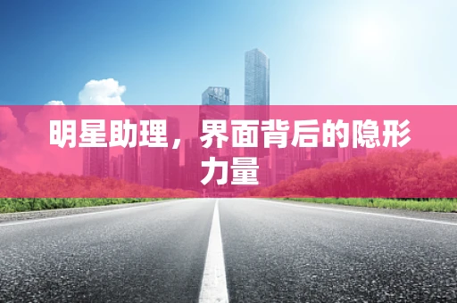 明星助理，界面背后的隐形力量