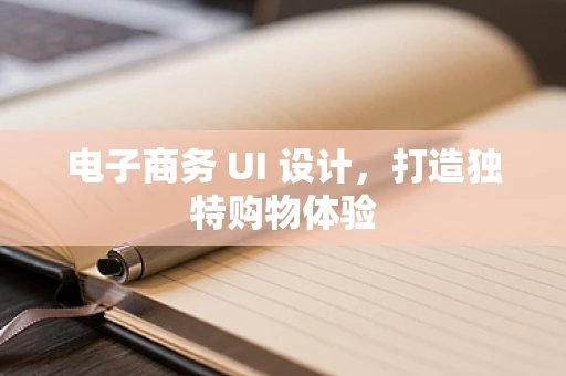 电子商务 UI 设计，打造独特购物体验